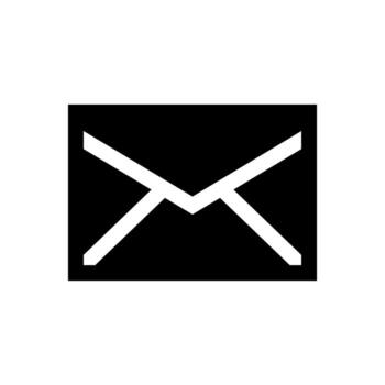 un lleno gráfico de un correo sobre para mensajes o correo electrónico. vector