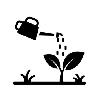 A solid style icon symbolizing the relationship between organisms and their environment. vector