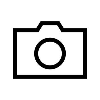 A simple line icon of a digital photo camera device. vector