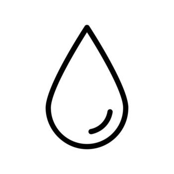 A line-style icon of a droplet of water, symbolizing precious water resources. vector