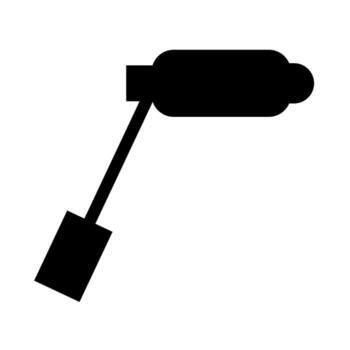 A simple filled icon of a microphone on a long pole, symbolizing a boom mic. vector