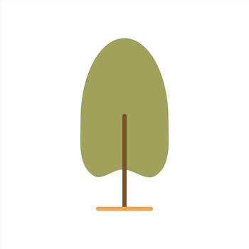 elegante resumen árbol forma con suave bordes y tierra tono colores vector