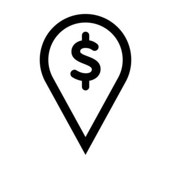 A linear graphic depicting a road map or navigation route. vector