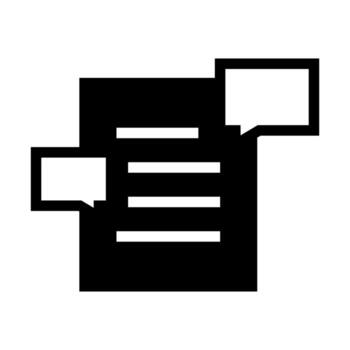 A simple filled icon of folded paper, symbolizing a movie film script or screenplay. vector