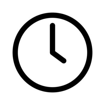 A linear graphic of a clock or stopwatch, representing time management or deadlines. vector