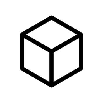 un estilo de línea icono de un sencillo cerrado envase, típicamente cuadrado o rectangular. vector