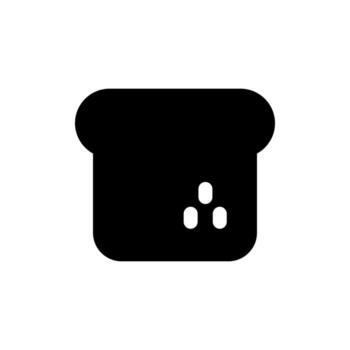 A solid-style icon of a stack of sliced bread, symbolizing a bakery staple. vector