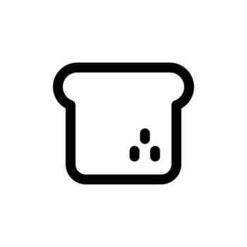 A line-style icon of a stack of sliced bread, symbolizing a bakery staple. vector