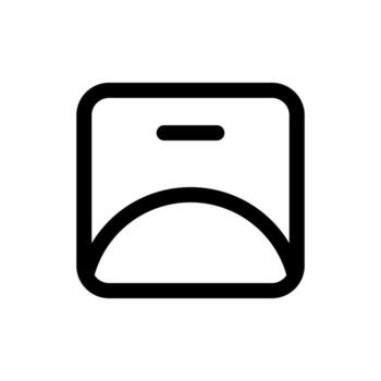 A line style icon of a corrugated container used for holding or shipping items. vector