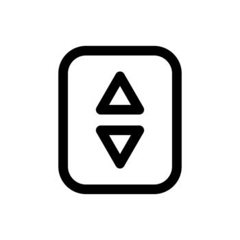 A simple line icon of an elevator button panel for floor selection. vector