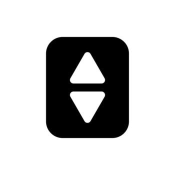 A simple filled icon of an elevator button panel for floor selection. vector