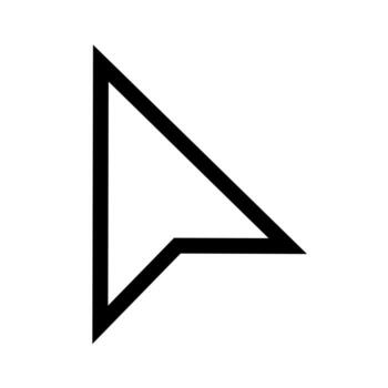 A simple line icon of an arrow cursor for mouse input. vector