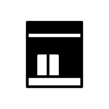 A filled graphic depicting the square Kaaba building in Mecca. vector