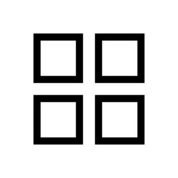 A linear graphic of nine squares, representing a grid view or layout. vector