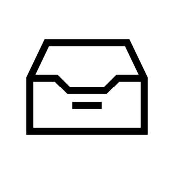 A simple line icon of a classic mailbox for post. vector