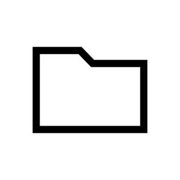 A simple line icon of a file folder for data organization. vector