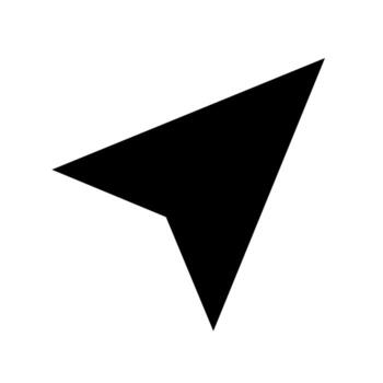 A filled graphic of a cursor pressing a button, symbolizing a click. vector