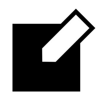 un sólido icono de un pedazo de papel con un lápiz, representando un memorándum o nota. vector