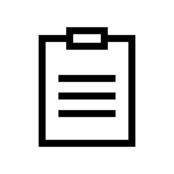 un sencillo línea icono de líneas con balas, representando un lista o menú. vector