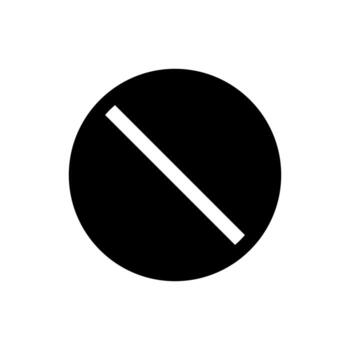 A bold solid icon representing a square block or disabled element. vector