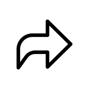 An outline icon of an arrow pointing out of a circle, symbolizing exit arrow or sign out. vector