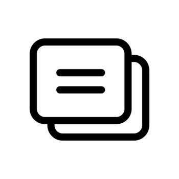 A linear graphic of a piece of paper, symbolizing a quick note or memo. vector