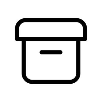 un contorno icono de un documento con un abajo flecha, simbolizando a salvar archivo o disco acceso. vector