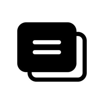 A filled graphic of a piece of paper, symbolizing a quick note or memo. vector