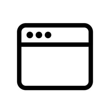 un lineal gráfico de un ventana marco, representando un web navegador o solicitud. vector