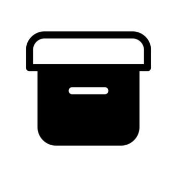 A solid icon of a document with a down arrow, symbolizing to save file or disk access. vector