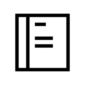 un contorno icono de apilado líneas, representando un lista o menú. vector