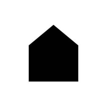un sencillo lleno icono de un estilizado hogar o casa, representando un principal página. vector