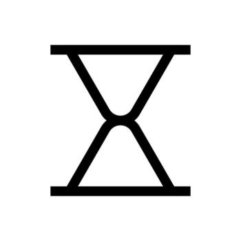 un lineal gráfico de un reloj de arena, simbolizando un Temporizador o cuenta regresiva. vector