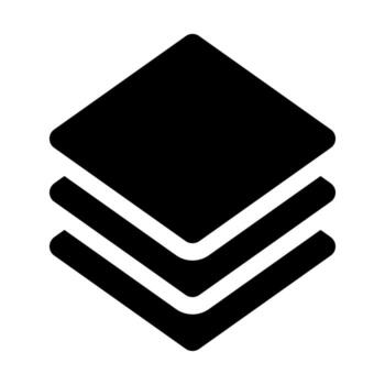 un estilo sólido icono de múltiple apilado documentos, simbolizando archivo o bases de datos vector