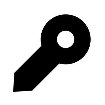 un sencillo lleno icono de un clásico llave, simbolizando acceso o contraseña. vector