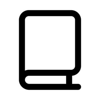 A line-style icon of a closed book, symbolizing reading, knowledge, or education. vector