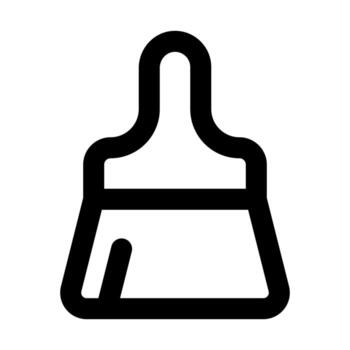 A line-style icon of a brush, symbolizing art, design, or customization. vector