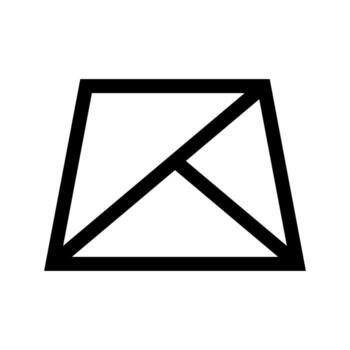 A simple line icon of a generic folded map or cartography. vector