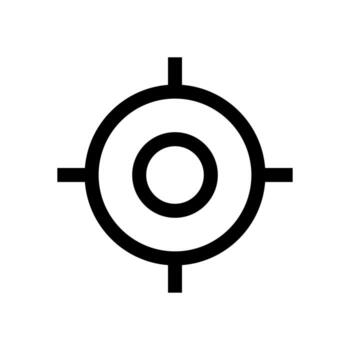 A second simple line icon of a circular position marker. vector
