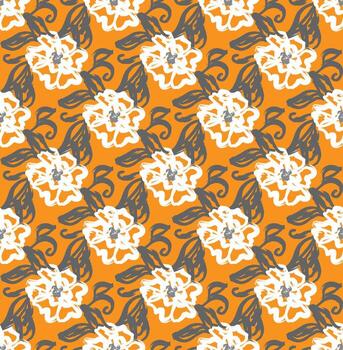 un modelo con naranja flores en eso vector