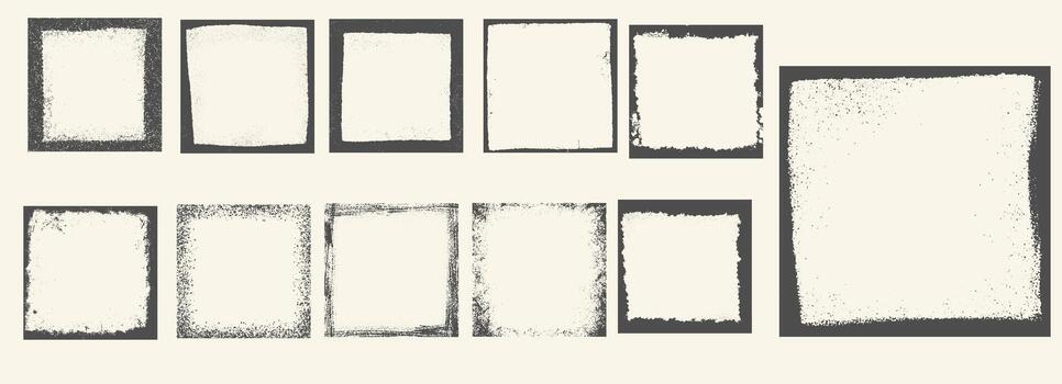a set of four square frames with different sizes vector