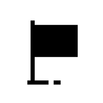 A fourth simple filled icon of a generic small flag. vector