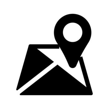 A solid symbol of a circular target with a crosshair, representing global GPS. vector