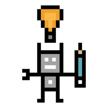 Cute character concept machine robot chat bot ai decoration background retro. vector