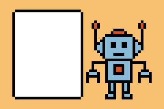 Cartoon smart factory ai robotic robots art decoration future. vector