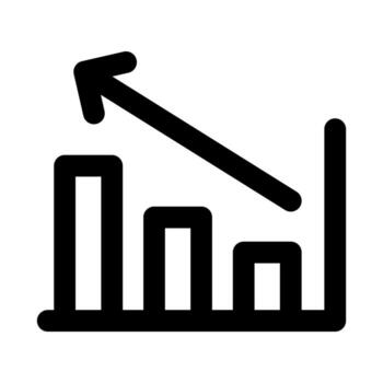 Business Graph Icon Analytical and Informative Outline for Data and Reports vector