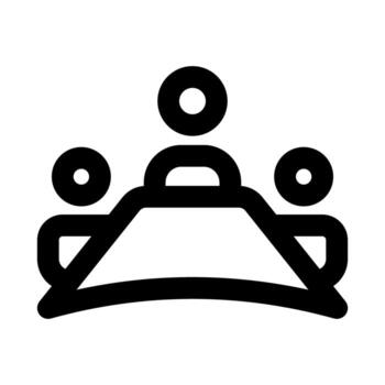 Meeting Icon Collaborative Outline for Discussion and Teamwork vector