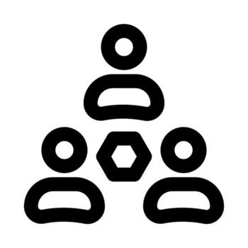 Work Organization Icon Structured Outline for Task and Workflow Management vector