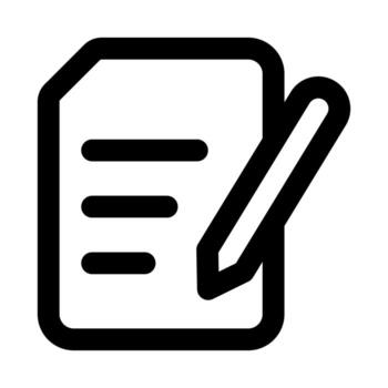 Note Icon Organized Outline for Writing and Records vector