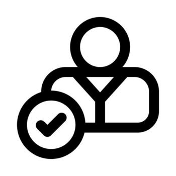 activo usuario compromiso icono mínimo plano contorno para personas y Interacción vector